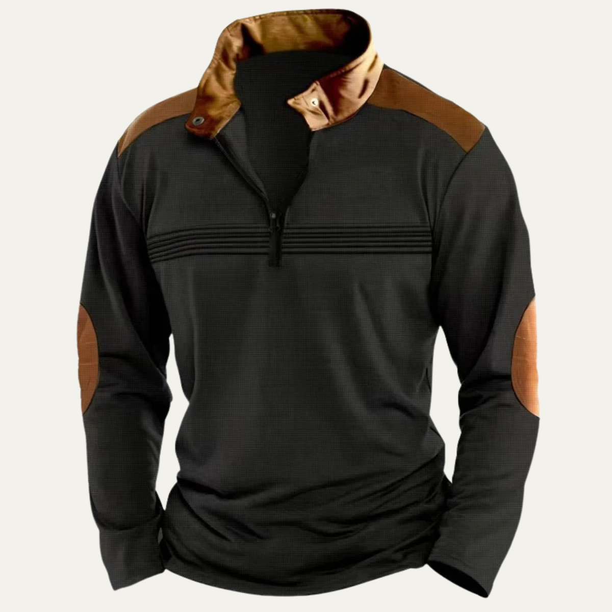 The Toulouse Men’s Retro Half Zip Contrast Collar Sweater