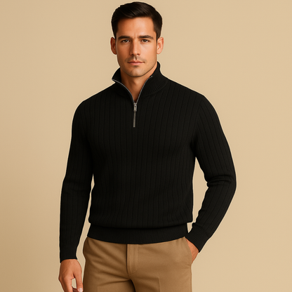 The Ashford Ribbed Half Zip Sweater for Men