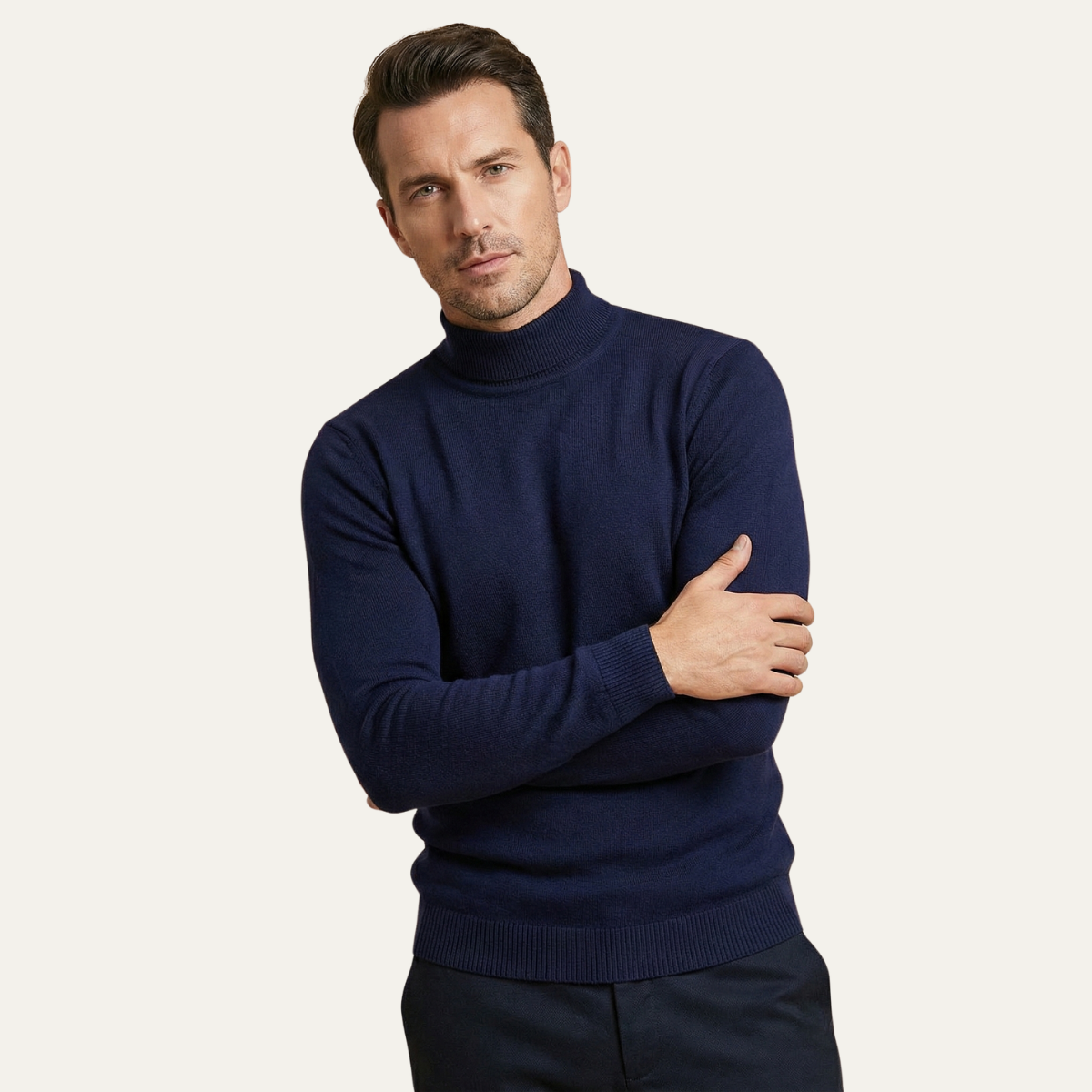 The Caernarfon Men’s Slim Fit Turtleneck Sweater