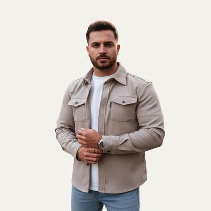 The Crossfield Men’s Modern Button Up Cotton Blend Shirt