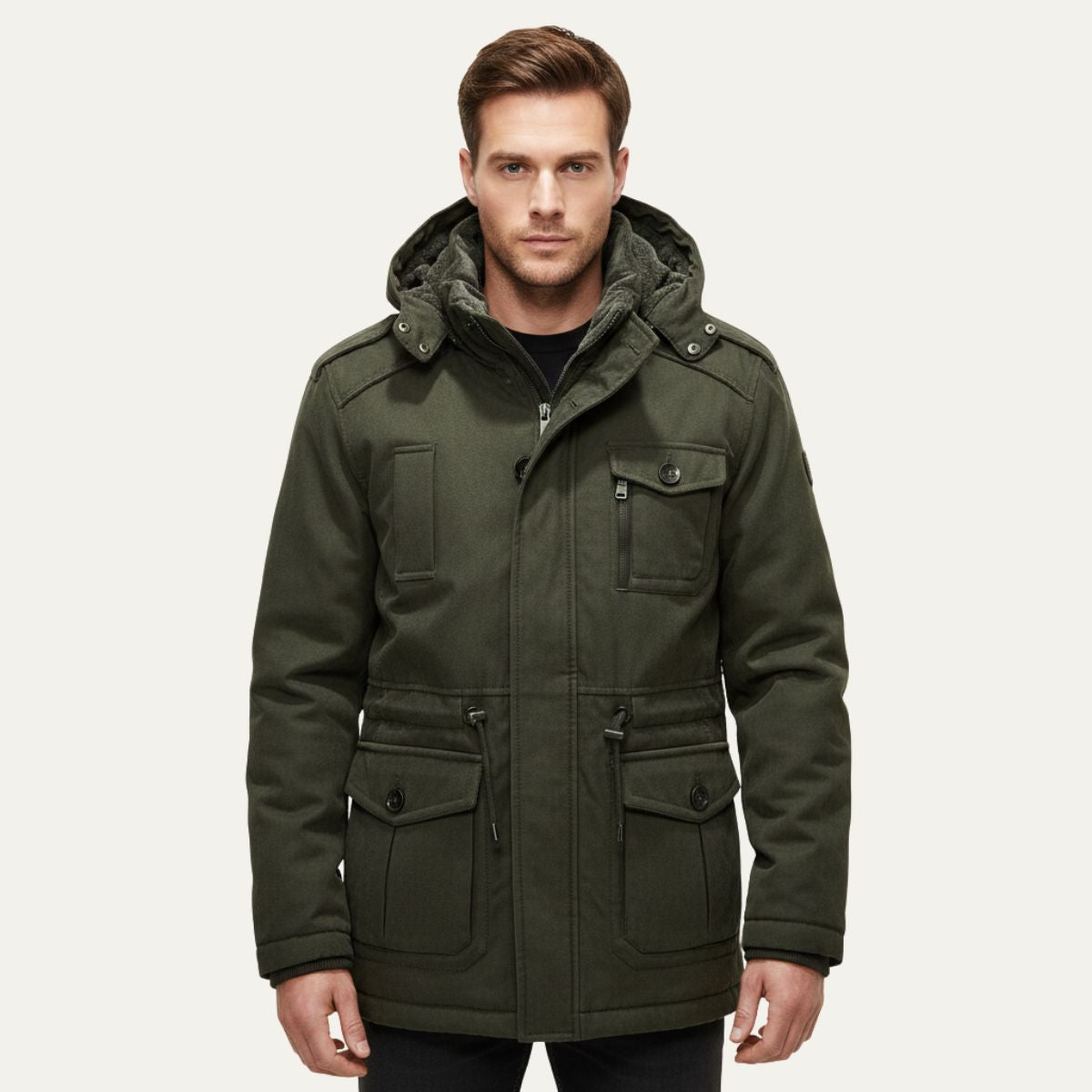 The Bellshire Men’s Insulated Winter Parka Jacket with Hood