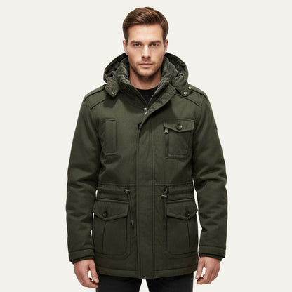 The Bellshire Men’s Insulated Winter Parka Jacket with Hood