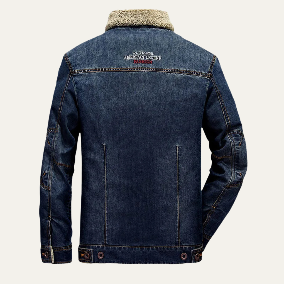 The Palmi Men’s Winter Sherpa Lined Denim Jacket with Collar