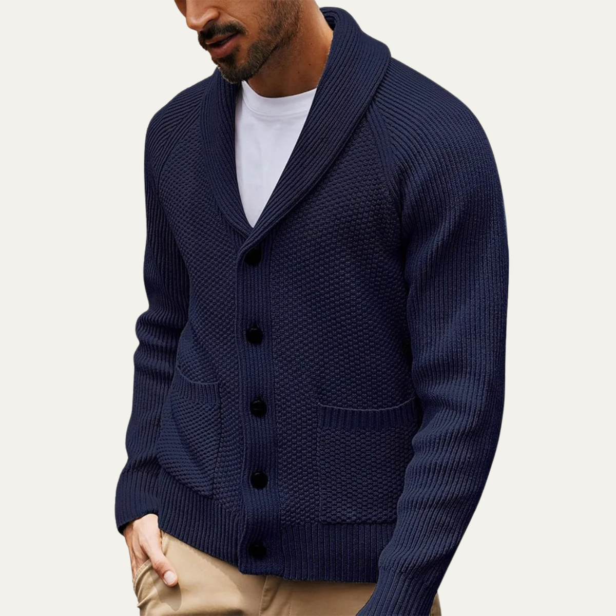 The Pembroke Men’s Shawl-Collar Button Up Cardigan