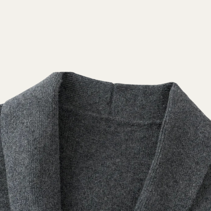 The Serravalle Men’s Button Up Knit Cashmere Shawl Collar Cardigan