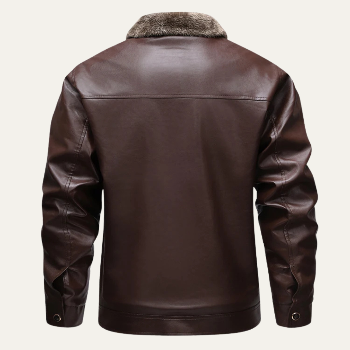 The Rosehill Men’s Classic Soft Fleece Lined Zip Up Coat Leather Jacket