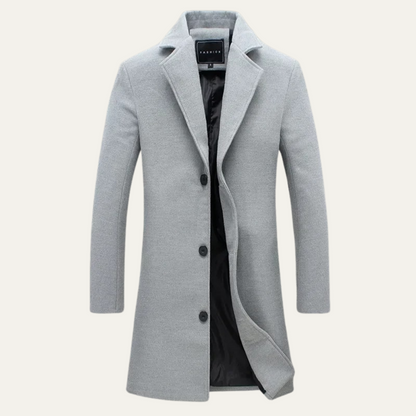 The Wolverhampton Men’s Smart Casual Long Wool Coat