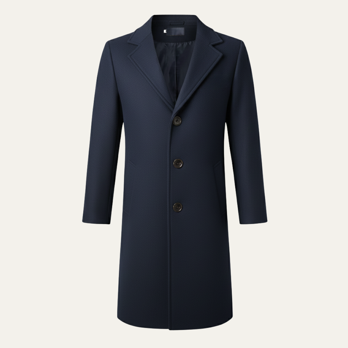 The Wilshire Men's Long Double Breasted Wool Blend Smart Overcoat