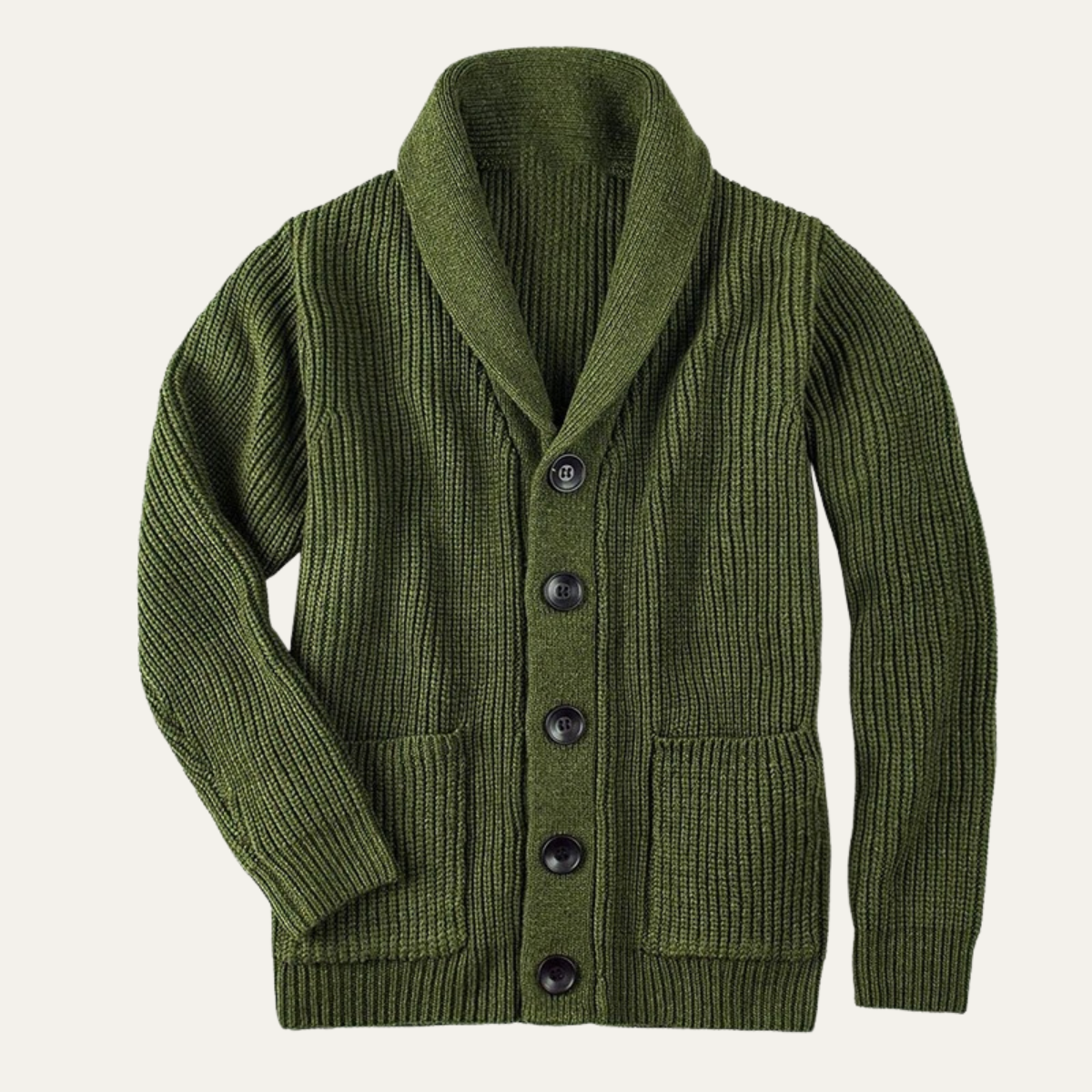 The Cannero Men’s Shawl Collar Button Up Wool Knit Cardigan