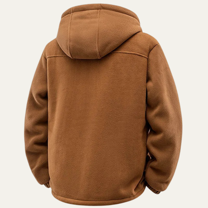 The Posillipo Men's Thick Winter Soft Shell Fleece Lined Hooded Jacket