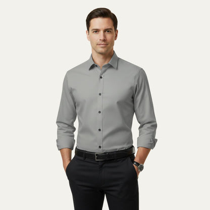 The Pantelleria Men's Elegant Solid Color Business Shirt