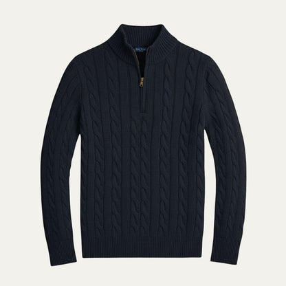 The Salina Men's Half Zip Mock Neck Knitted Sweater