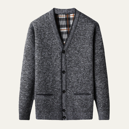 The Potenza Men's Warm Casual Knitted V Neck Cardigan