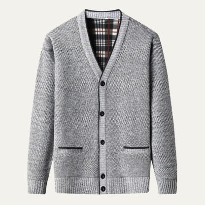 The Potenza Men's Warm Casual Knitted V Neck Cardigan