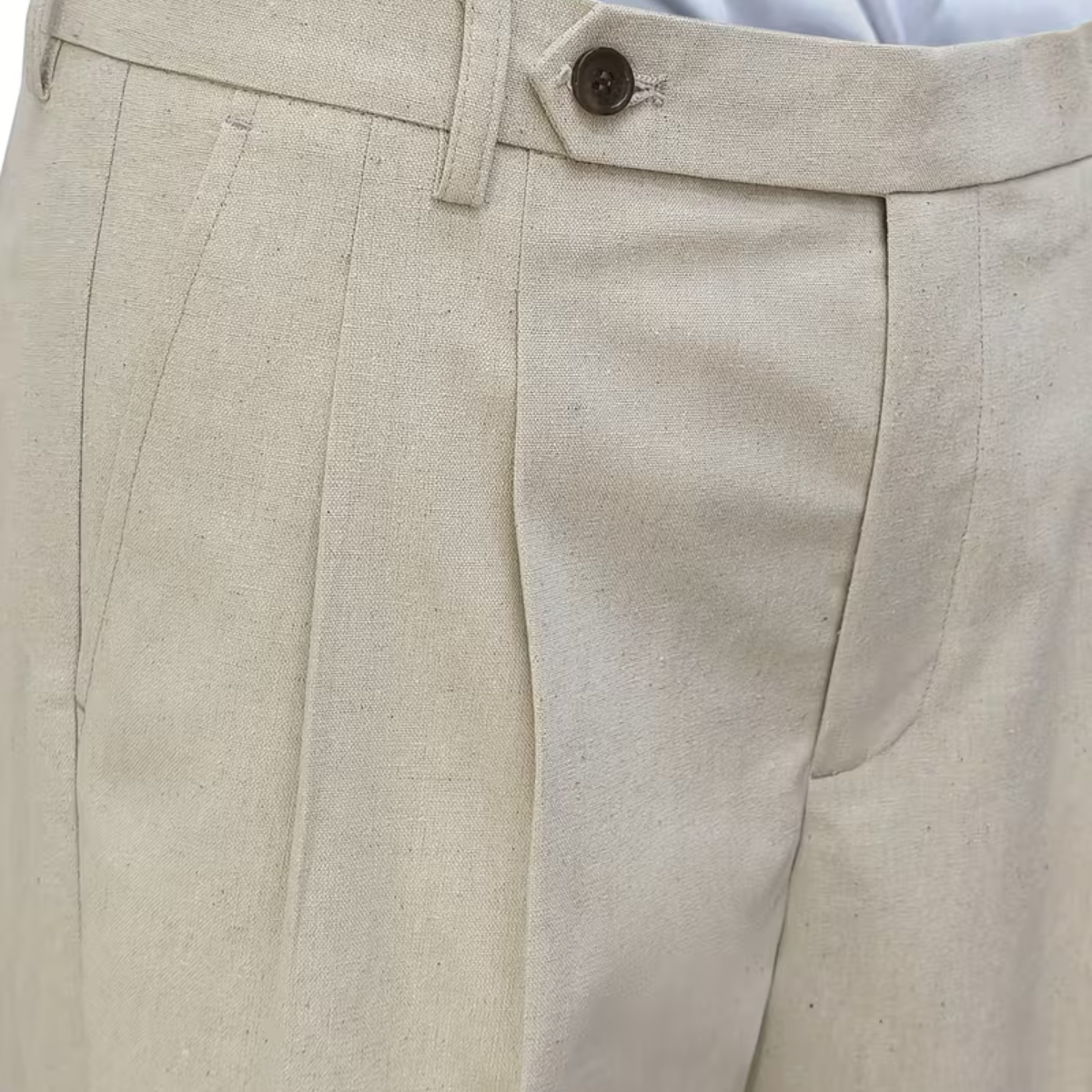 The Calistoga Men's Casual Tailored Linen Pleated Dress Pants