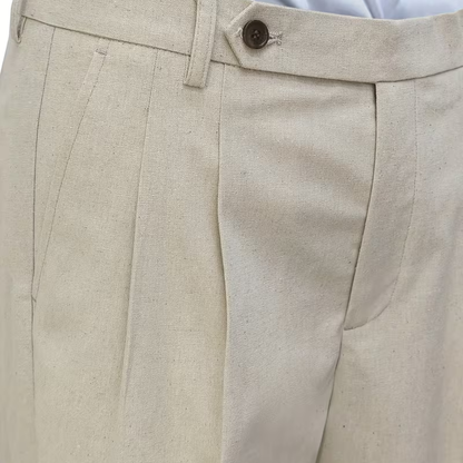 The Calistoga Men's Casual Tailored Linen Pleated Dress Pants