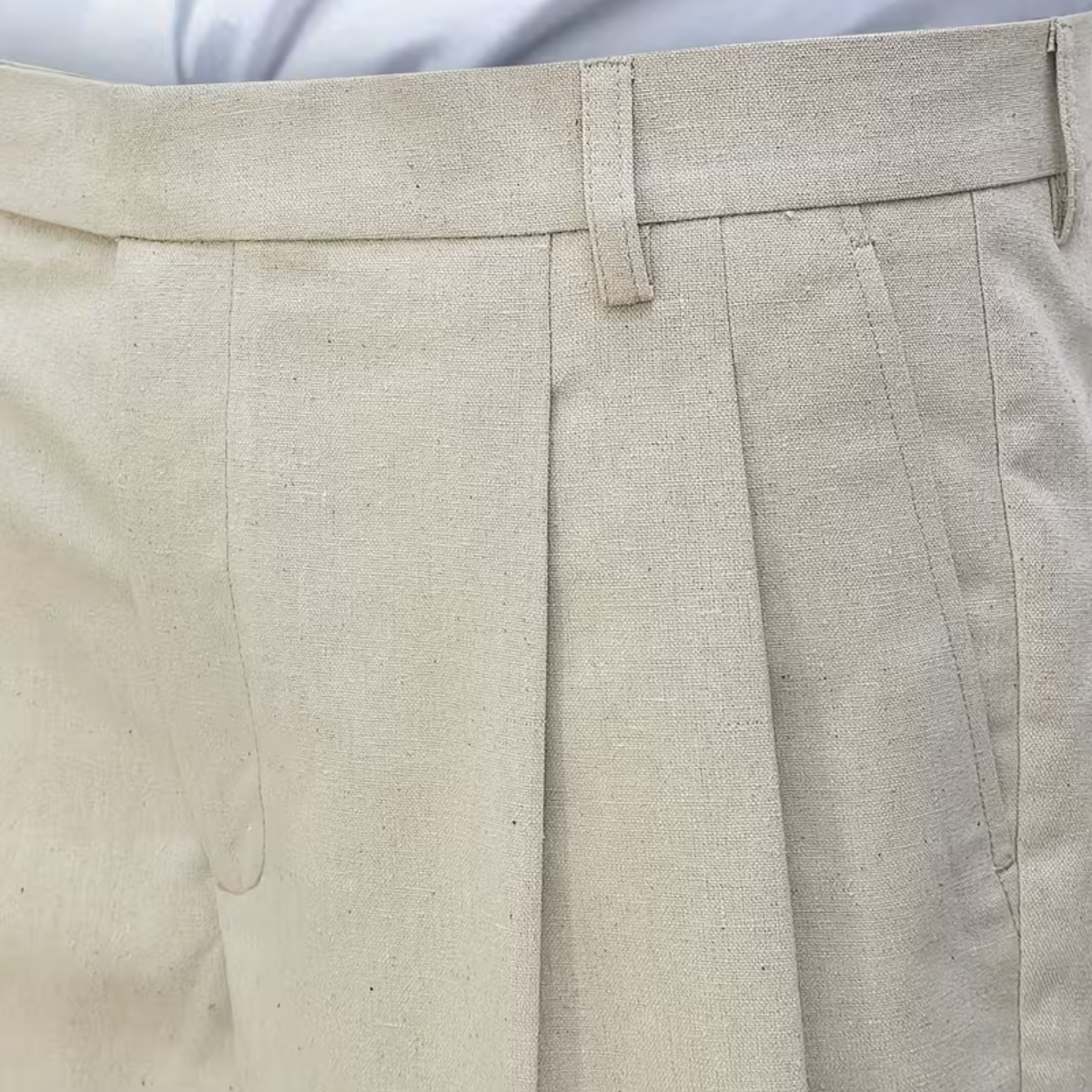 The Calistoga Men's Casual Tailored Linen Pleated Dress Pants