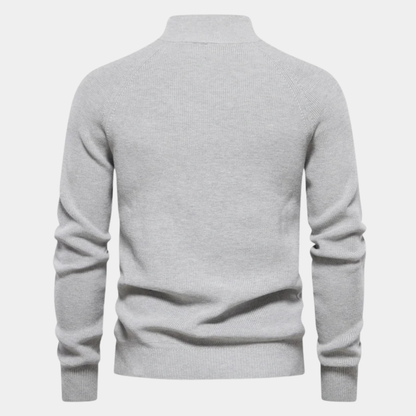 The Lignano Men’s Cotton Knit Smart Casual Quarter Zip Sweater