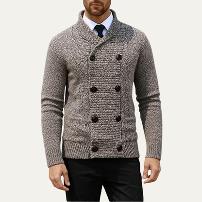 The Soverato Men's Vintage Solid Color Knit Casual Cardigan