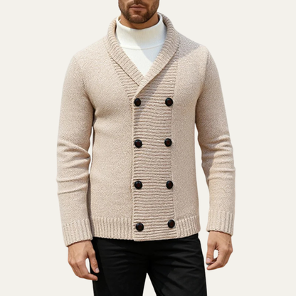 The Soverato Men's Vintage Solid Color Knit Casual Cardigan