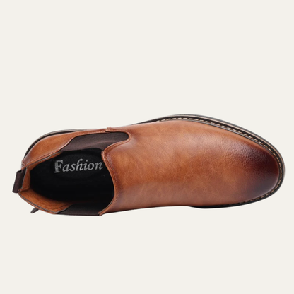 The Bergamo Men’s Slip On Vintage Leather Chelsea Boot