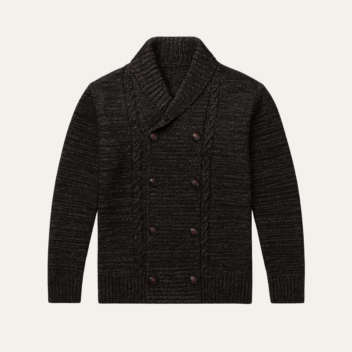 The Foggia Men's Retro Solid Color Knit Casual Cardigan