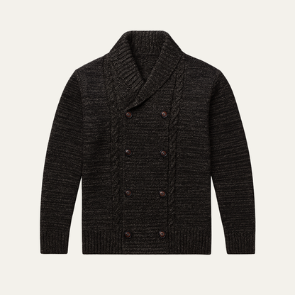 The Foggia Men's Retro Solid Color Knit Casual Cardigan