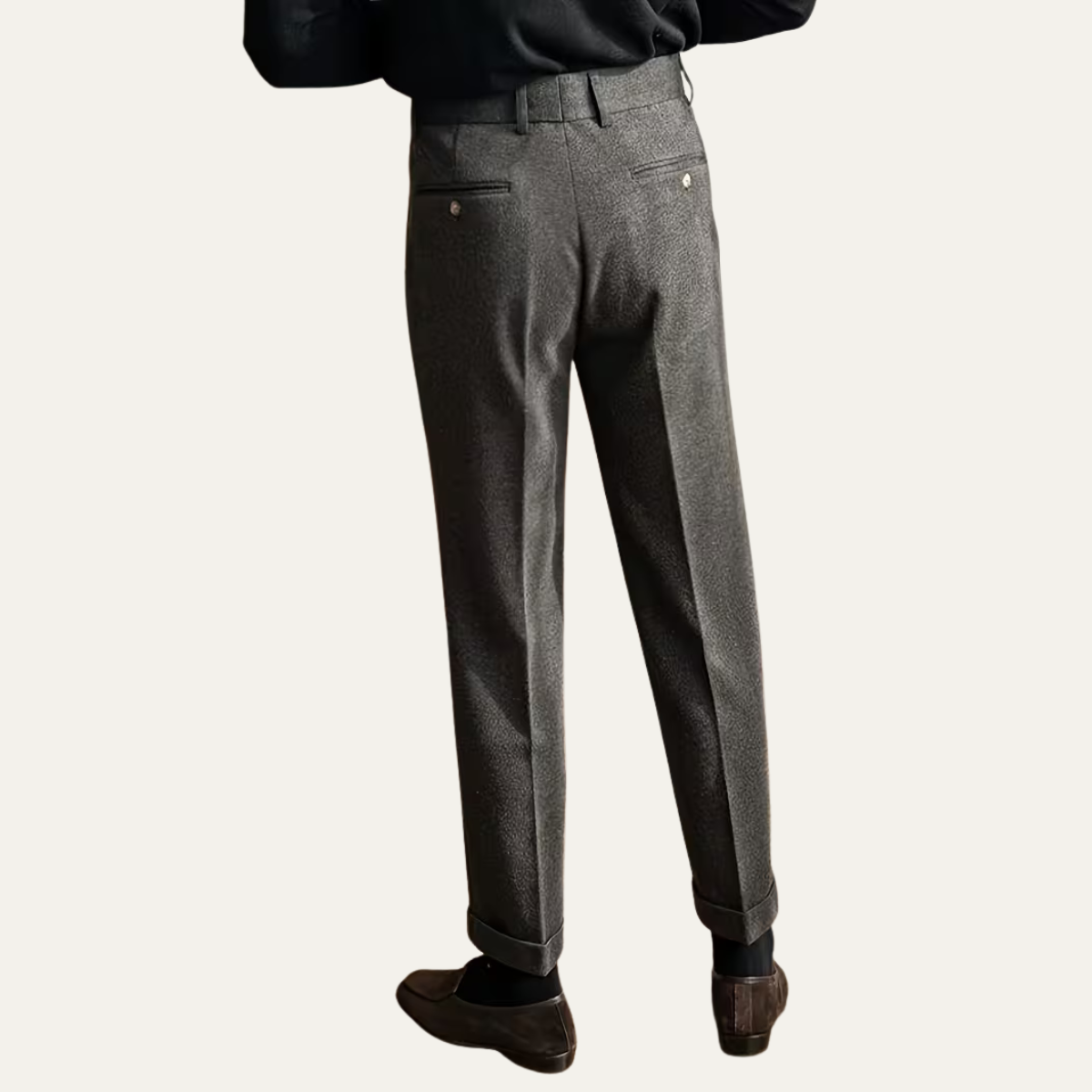 The Edgewood Men’s High Waisted Straight Leg Smart Dress Pants