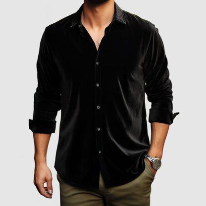 Vintage Velour Shirt for Stylish Outings