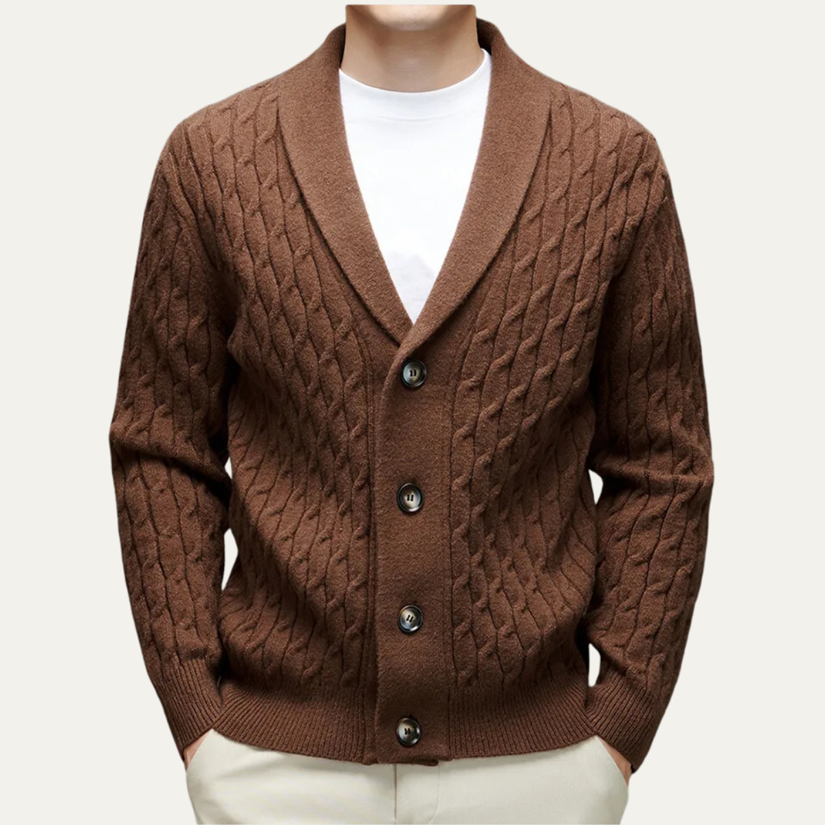 The Catanzaro Men's Trendy Knitted V Neck Cardigan