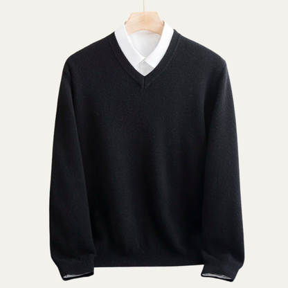 The Bilbao Men’s Soft Knit Merino Wool V Neck Sweater