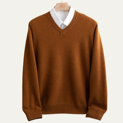 The Bilbao Men’s Soft Knit Merino Wool V Neck Sweater