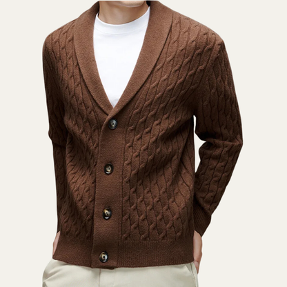 The Catanzaro Men's Trendy Knitted V Neck Cardigan