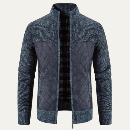 The Benevento Men's Slim Fit Stand Collar Warm Cardigan
