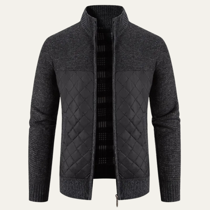 The Benevento Men's Slim Fit Stand Collar Warm Cardigan