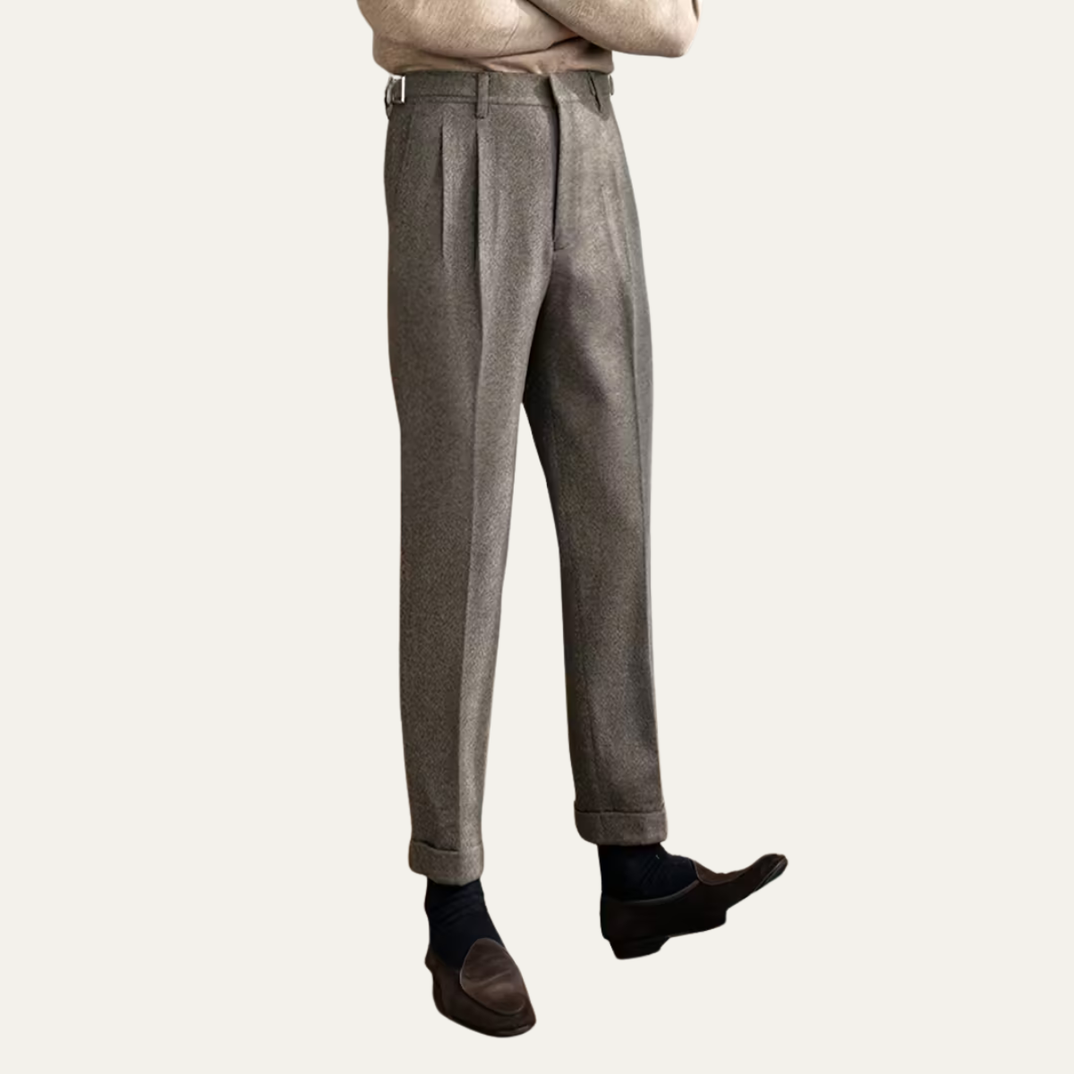 The Capitol Hill Men’s Pleated Straight Leg Smart Casual Dress Pants