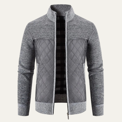 The Benevento Men's Slim Fit Stand Collar Warm Cardigan