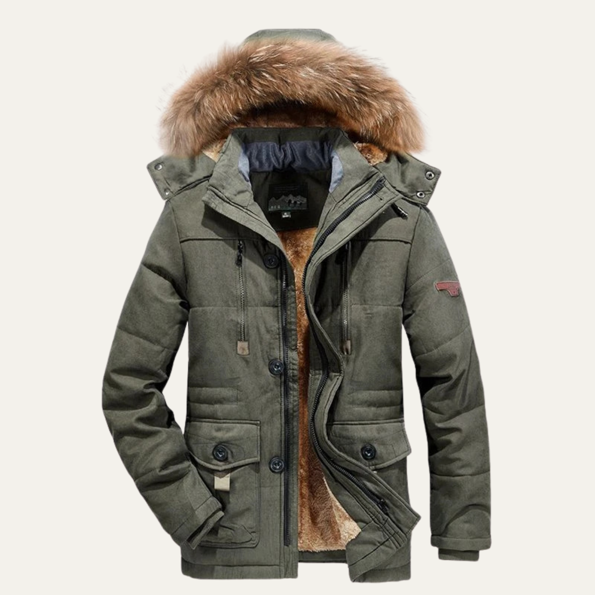 The Westbridge Men’s Thick Fleece Hooded Warm Parka Jacket