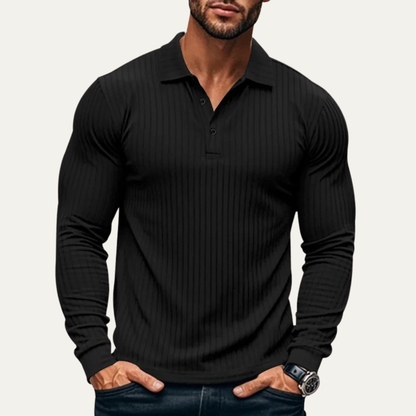 The Sorrento Men’s Ribbed Knitted Polo Shirt
