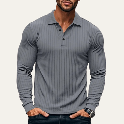 The Sorrento Men’s Ribbed Knitted Polo Shirt
