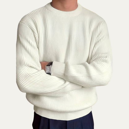 The Edinburgh Men's Classic Ribbed Knit Crew Neck Sweater