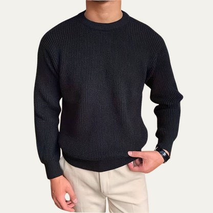 The Edinburgh Men's Classic Ribbed Knit Crew Neck Sweater