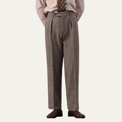 The Fairchild Men's Elegant Tailored High Waist Pleated Pants