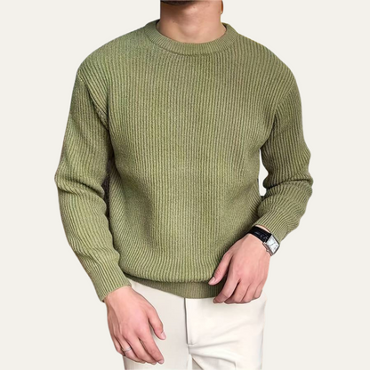 The Edinburgh Men's Classic Ribbed Knit Crew Neck Sweater