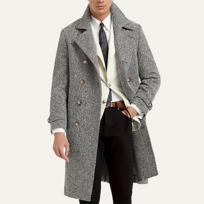 The Hadley Men's Wool Blend Double Breasted Coat