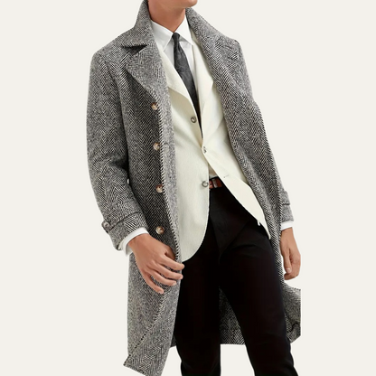 The Hadley Men's Wool Blend Double Breasted Coat