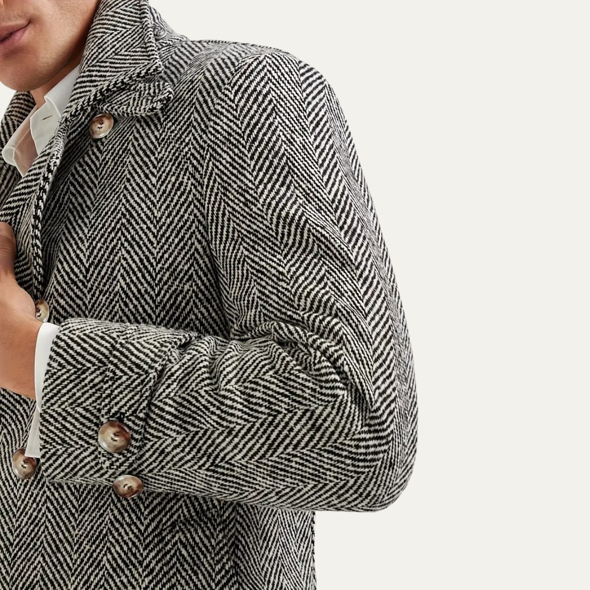 The Hadley Men's Wool Blend Double Breasted Coat