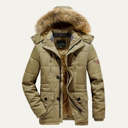 The Westminster Men's Warm Winter Parka Jacket with Fleece Lining