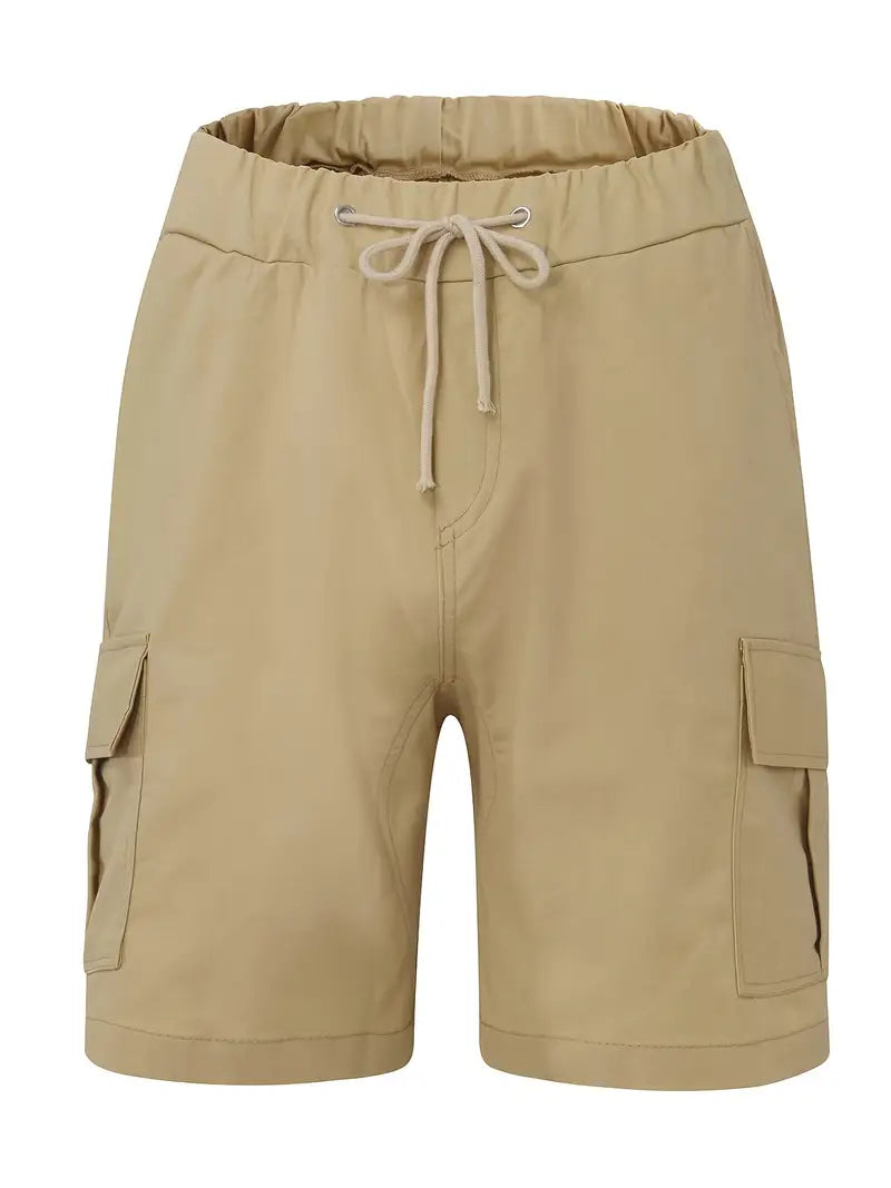 Men's Cargo Shorts with Drawstring and Ample Pockets for Outdoor Adventures