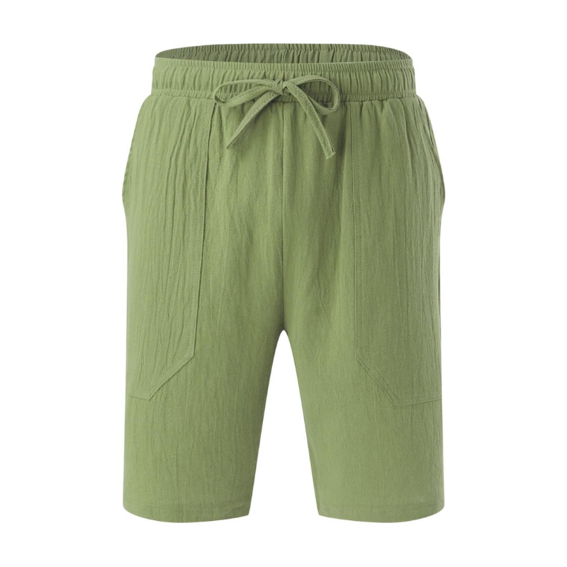 Men’s Stylish Shorts with Elastic Waist and Pockets for Summer Wear